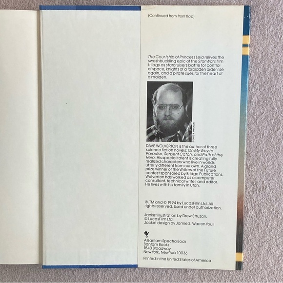 Vtg Star Wars “The Courtship of Princess Leia” Hardcover Book by Dave Wolverton - Picture 4 of 6